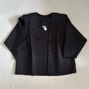 {VTG} La Bene | Open Front 3/4 Sleeve Layering Jacket Top Black (S)